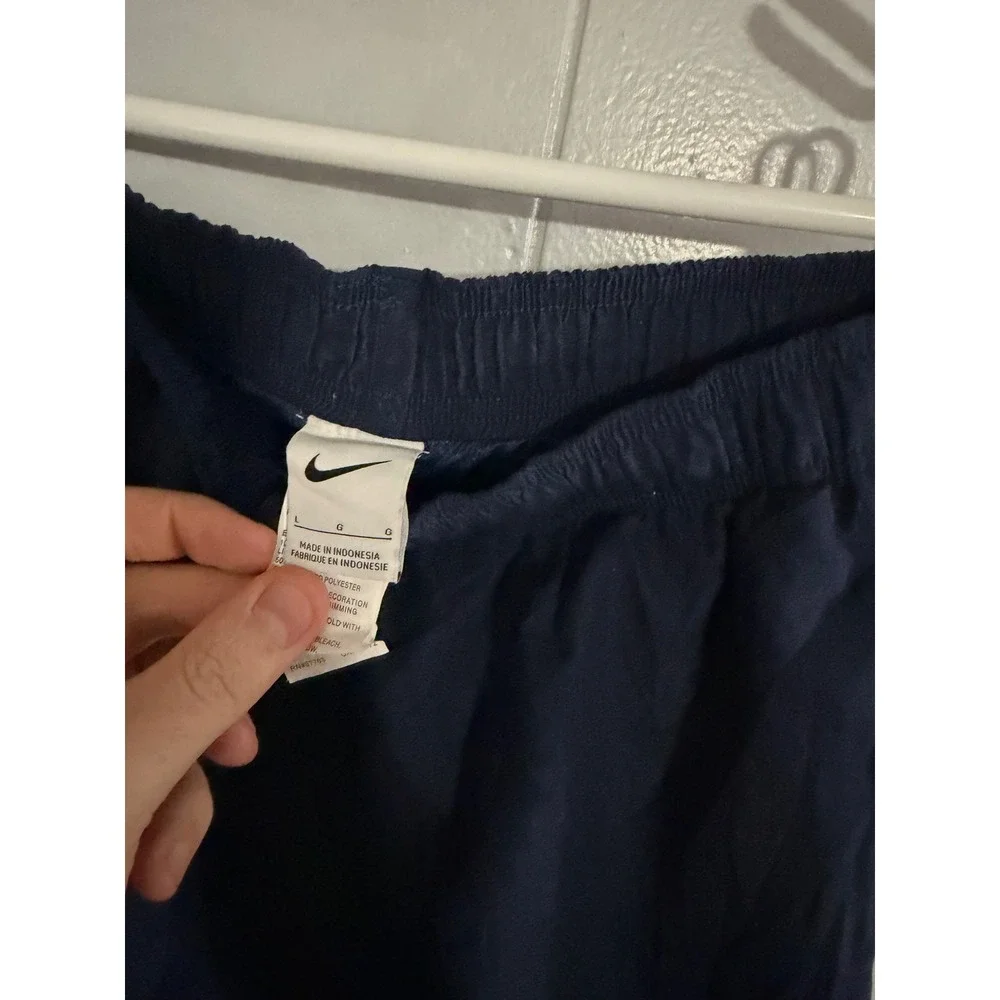 Nike Athletic Shorts Mens Large Navy Blue Elastic Waist Polyester Training‎